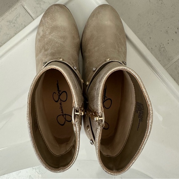 JESSICA SIMPSON Big Girls Gold Boots Size 5 - Picture 14 of 16